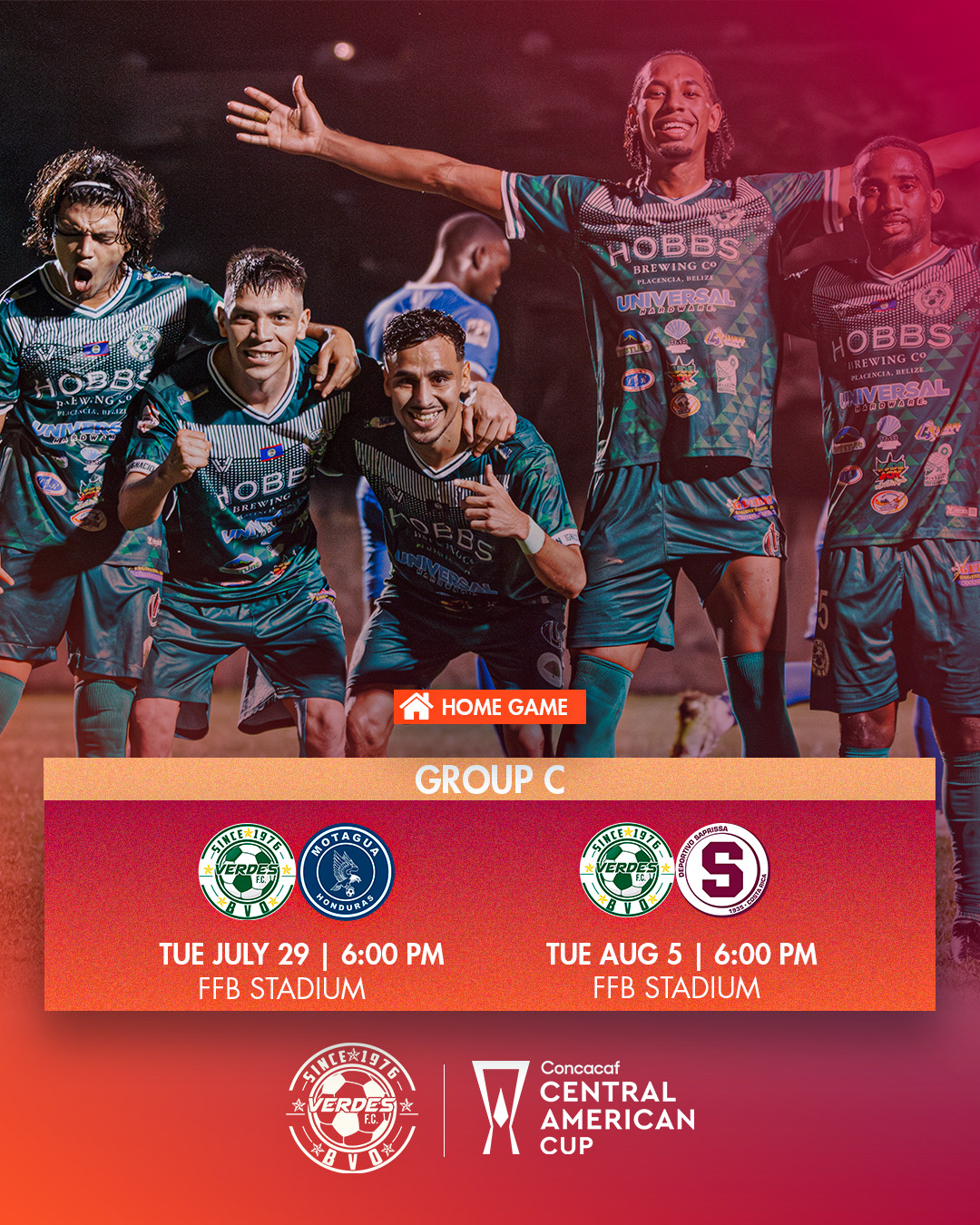 Verdes FC Qualifies for 2025 CONCACAF Central American Cup