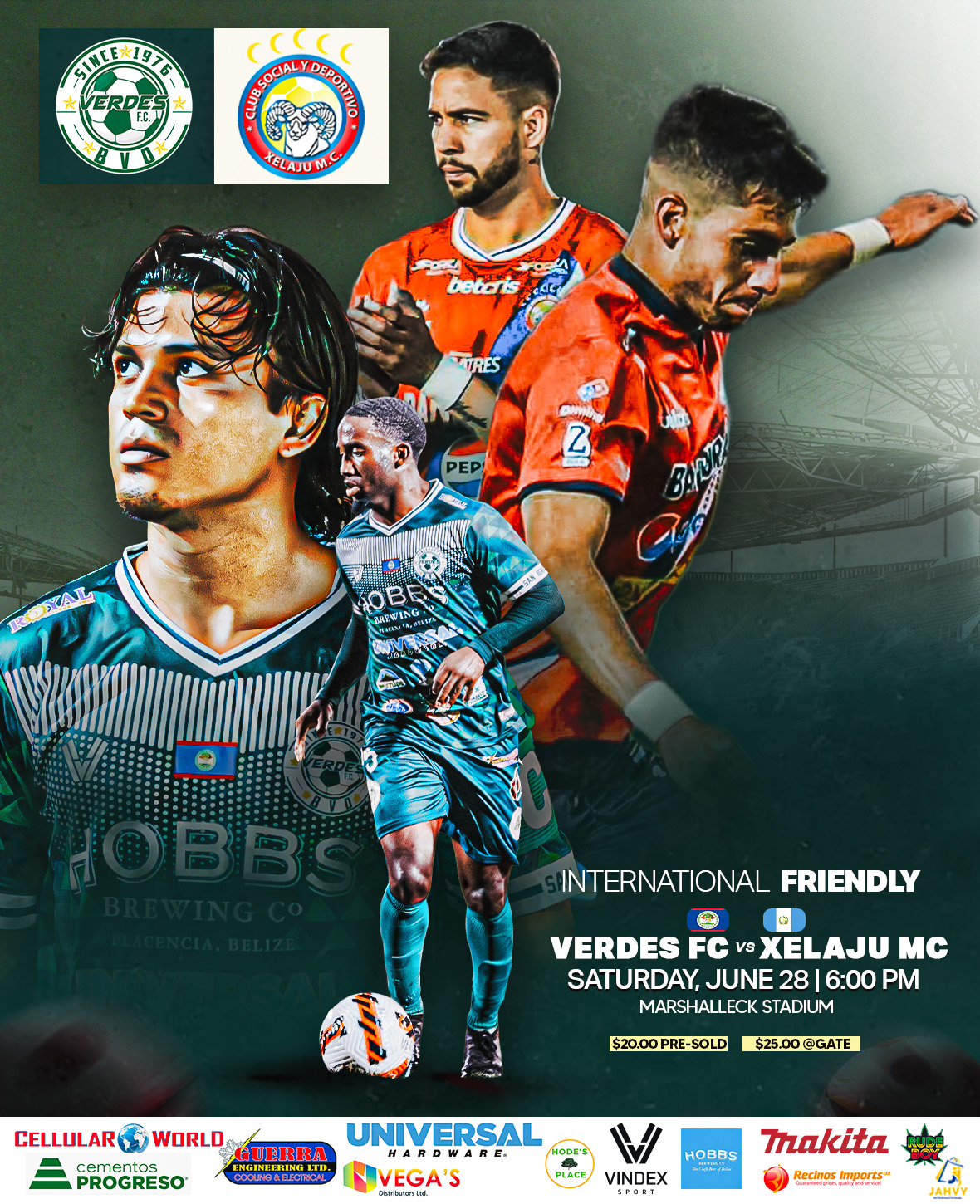 Verdes FC to host Guatemalan club Xelajú in Saturday friendly ahead of Central American Cup