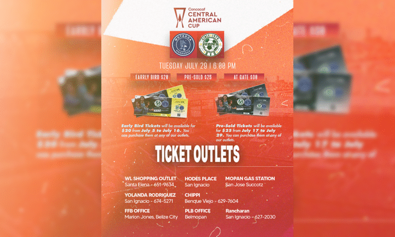 Outlets for tickets sale Verdes FC vs Motagua.