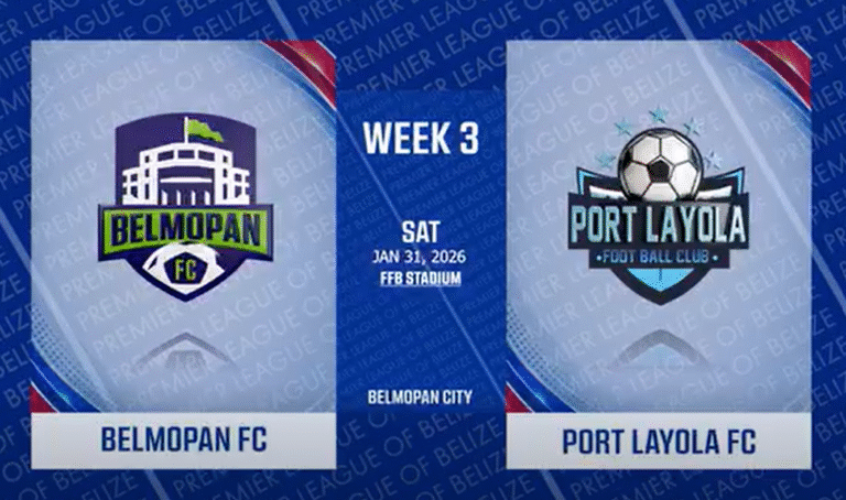 January 31st Belmopan FC 🆚 Port Layola FC